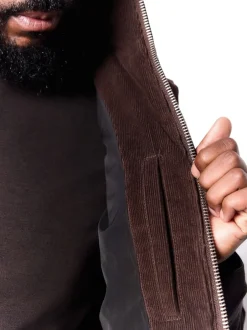 Next Marron - Gilet matelassé en velours côtelé New