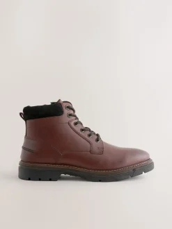 Next Marron - Grandes Bottes zippées en cuir