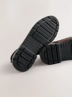 Next Marron - Grandes Bottes zippées en cuir