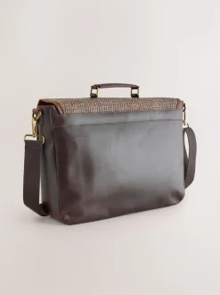Next Marron - Harris Tweed Messenger Discount