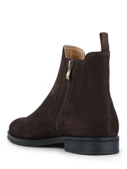 Jones Bootmaker Marron - Gibson Bottes Chelsea en cuir coupe large Hot