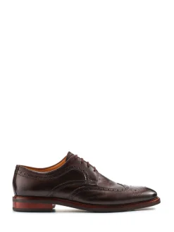 Jones Bootmaker Marron - Longwood Suede Derby Brogue