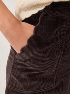 Monsoon Marron - Jupe mi-longue Malika en velours côtelé