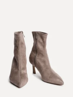 Linzi Marron - Bottes/Bottines montante à talon chaton Hot