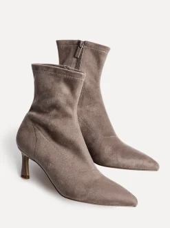 Linzi Marron - Bottes/Bottines montante à talon chaton Hot