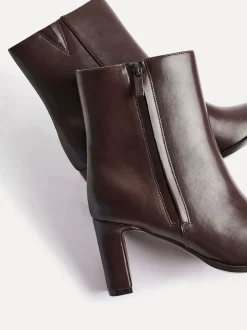 Linzi Marron - bottines Jonas à talon carré New