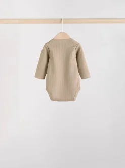 Next Marron - Lot de 5 bodies bébé à manches longues Hot