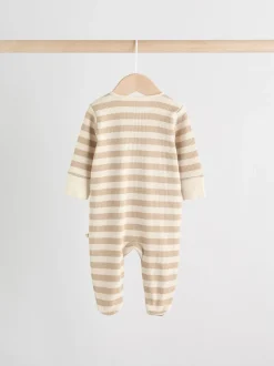 Next Marron - Lot de 4 dors-bien bébé à imprimé ours avec fermeture éclair bidirectionnelle (0mois-2ans)