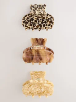 Next Marron - Lot de 3 mini pinces à cheveux Sale