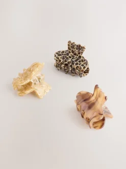 Next Marron - Lot de 3 mini pinces à cheveux Sale