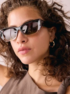 Next Marron - Lunettes de soleil carrées Discount