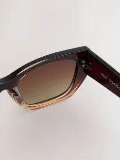 Next Marron - Lunettes de soleil carrées Discount