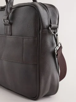 Next Marron - Mallette en similicuir