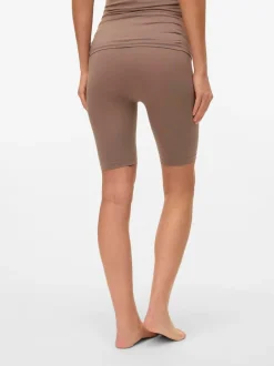 Mamalicious Marron - Leggings de maternité sans coutures Hot