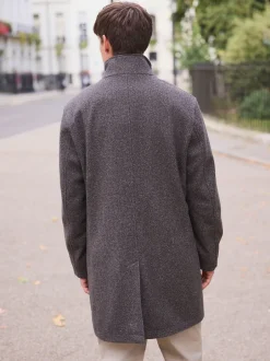 Next Marron - Manteau en entonnoir Blend en laine avec Vestes sans manches factice Clearance