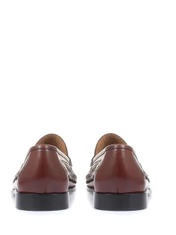 Jones Bootmaker Marron - Mocassins Riverside en cuir tissé Outlet