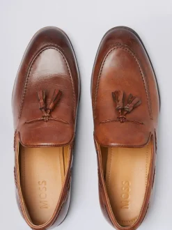 MOSS Marron - Mocassins Highgate à glands Discount