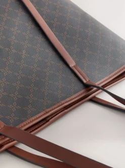 Next Marron à monogramme - Grand Sac épaule Hot