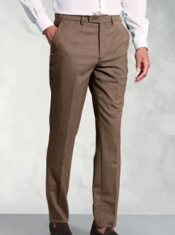 Brook Taverner - Pantalon en flanelle Marron New