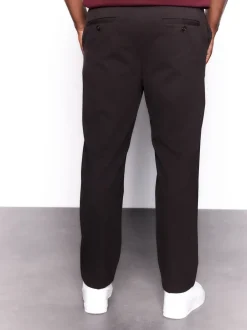 Next Marron - Pantalon élégant à taille élastique avec contenu en laine New