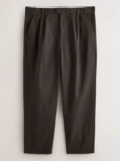 Next Marron - Pantalons chinos extensibles à double pli Online