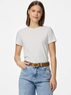 PIECES Marron - Ceinture à boucle en daim Outlet