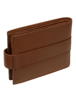 Cultured London Marron - Portefeuille en cuir « Leo » Sale