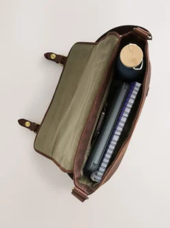 Next Marron - Sac messager 100% cuir Best