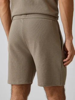 BOSS - Short gaufré Marron Discount