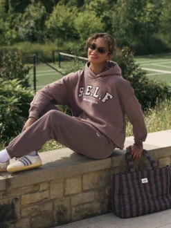 self. - soi-même. Jogging à poignets Marron Sale