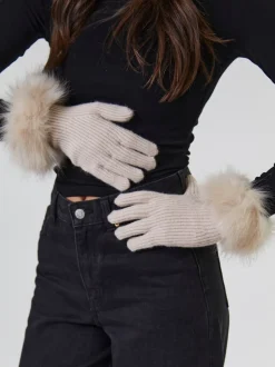 South Beach Marron - ensemble bonnet et gants en fausse fourrure Hot