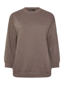 Yours Curve Marron - Sweat-shirt basique Clearance
