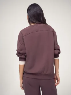 OSIA Marron - Sweat-shirt oversize à col rond Sale