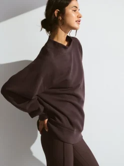 YPB Abercrombie & Fitch Marron - Sweat-shirt New