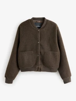 Threadbare Marron - Borg aviateur imitation peau de mouton Discount