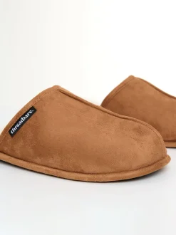 Threadbare Marron - chaussons mules doublés de fausse fourrure Outlet