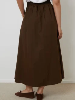 Threadbare - Jupe midi avec poches Marron Hot