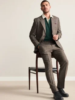 Next Marron - Veste de costume habillé Abraham Moon en 100% laine britannique Donegal Online