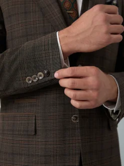 Next Marron - Veste de costume slim à carreaux Online