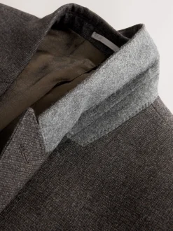 Next Marron - Veste de Costume Coupe ajustée Signature Cerruti en laine italienne à dents de chiot Best