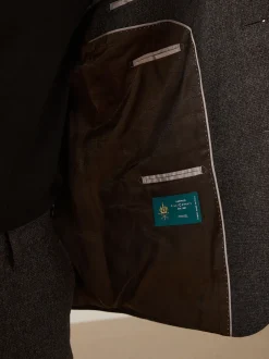 Next Marron - Veste de Costume Coupe ajustée Signature Cerruti en laine italienne à dents de chiot Best