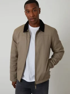 Threadbare Marron - Veste légère zippée avec matelassage Sale