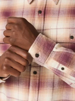 Next Marron - Vérifiez chemise à manches longues Clearance