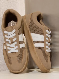 Friends Like These - Baskets de sport à lacets rétro à semelle en gomme Marron café Best