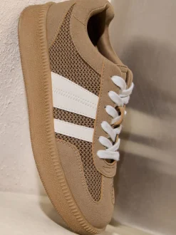 Friends Like These - Baskets de sport à lacets rétro à semelle en gomme Marron café Best