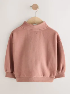 Next - Sweat-shirt à col zippé (3mois-7ans) Marron café Hot