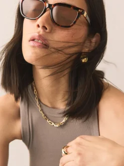 Next Marron écaille de tortue - Lunettes de soleil carrées