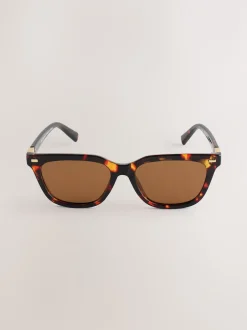 Next Marron écaille de tortue - Lunettes de soleil carrées