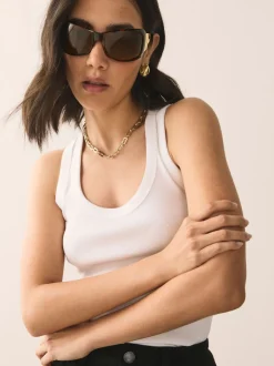 Next Marron écaille de tortue - Lunettes de soleil enveloppantes New