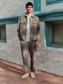 Next Marron champignon - Pantalon élégant aspect lin avec cordon de serrage interne Best